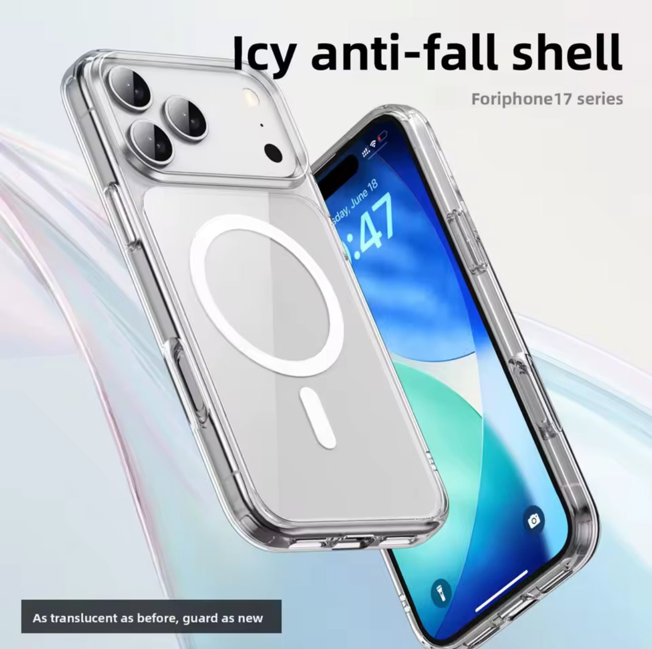 PJun Branded HD Clear MagSafe Hardshell Phone Case- iPhone 17 Series 2025 PJun Branded HD Clear MagSafe Hardshell Phone Case- iPhone 17 Series 2025